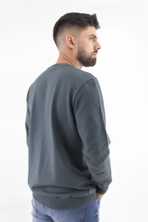 Buzo Estampado Gris Oscuro