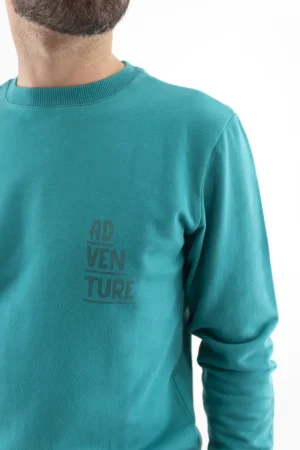 Buzo Estampado Verde Turqueza