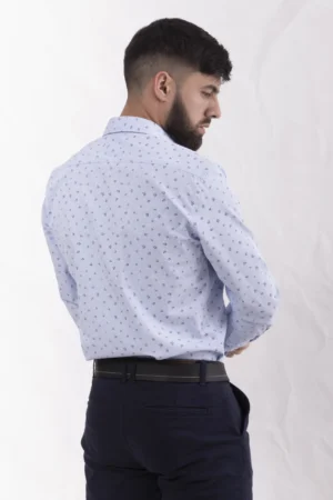 Camisa M L Azul Claro Miniprint
