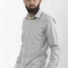 Camisa Manga Larga Gris Claro