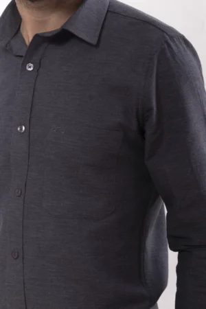 Camisa Manga Larga Gris Oscuro