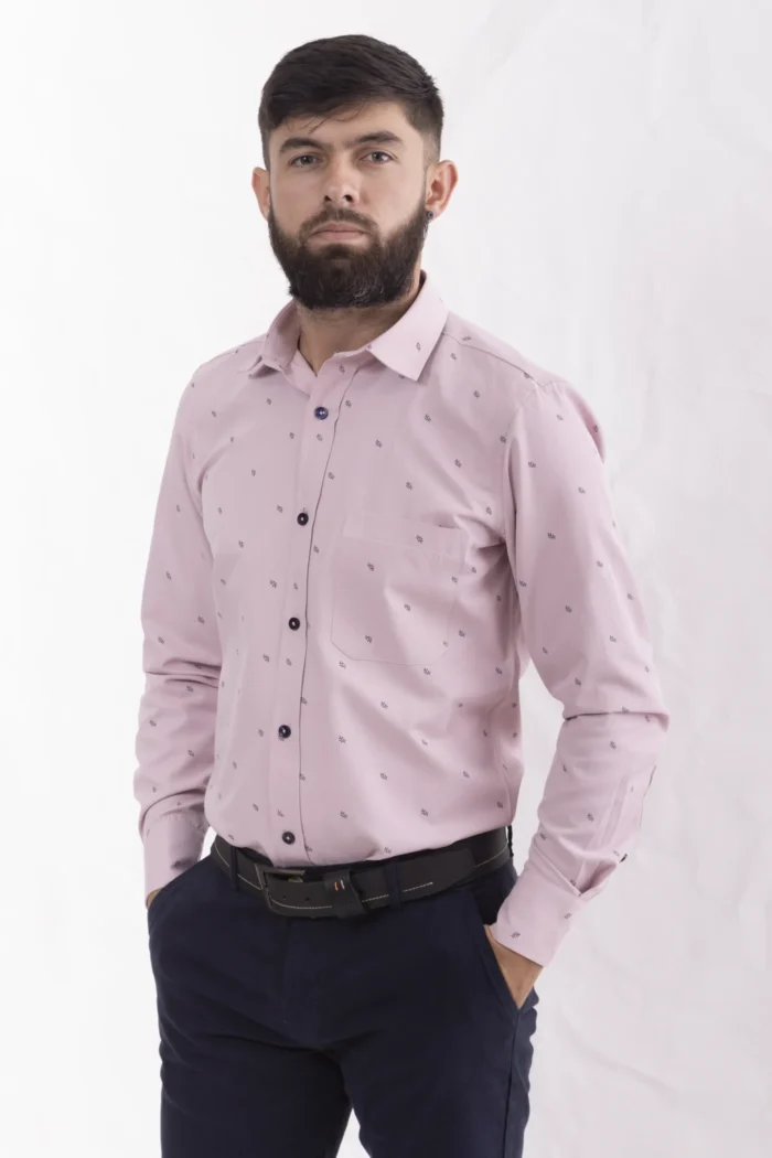 Camisa Manga Larga Rosado Miniprint