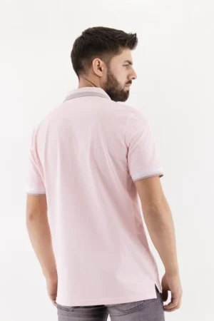 Polo Contraste Rosado
