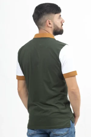 Polo Verde Blanco