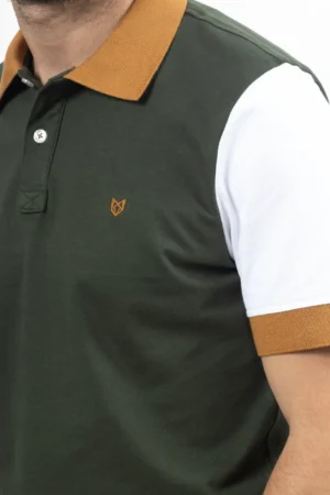 Polo Verde Blanco