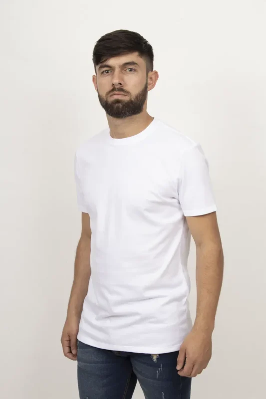 Camisetas basicas hombre slim fit sale