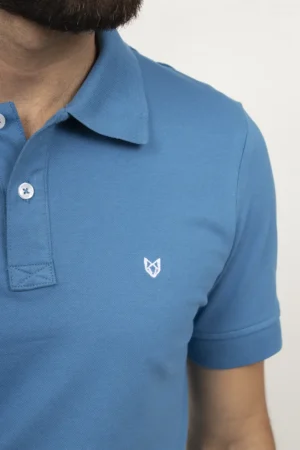 Camiseta tipo Polo Clásica Azul Rey
