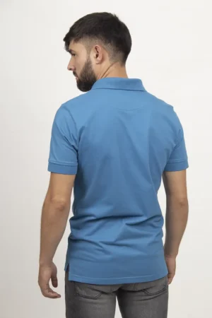 Camiseta tipo Polo Clásica Azul Rey
