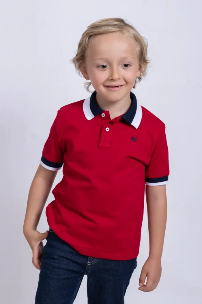 Polo para niño Rojo