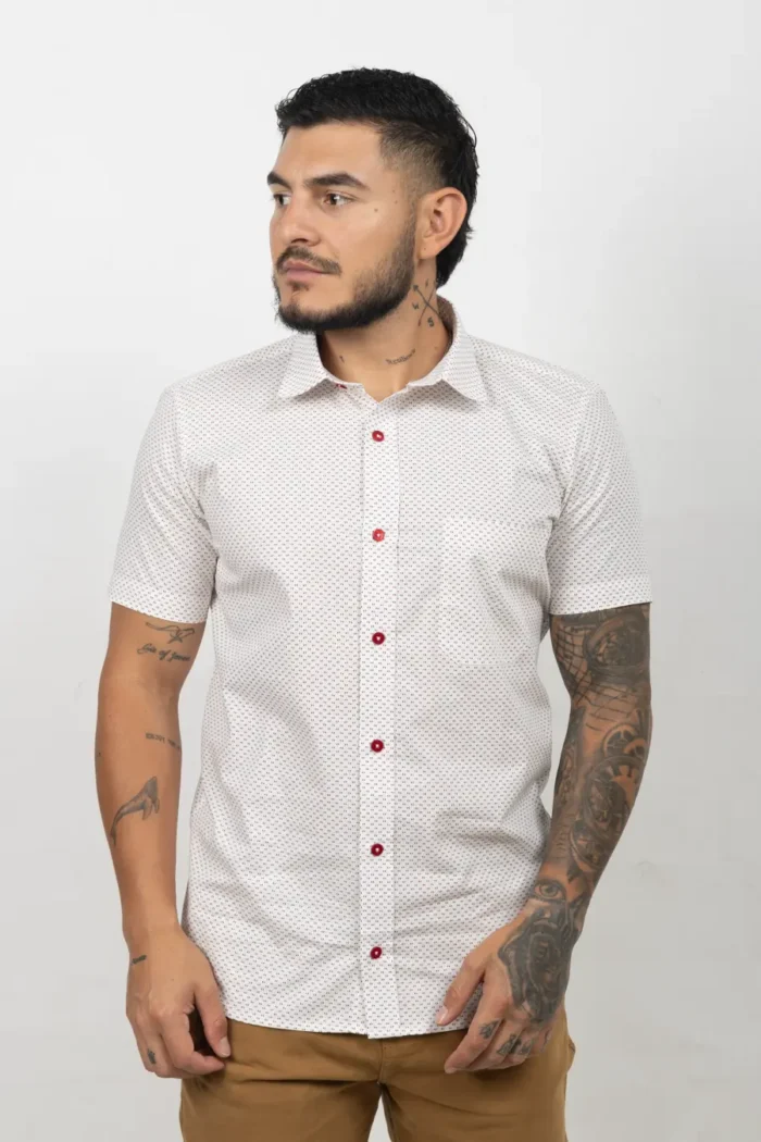 Camisa de Hombre, Slim Fit Manga corta - Print