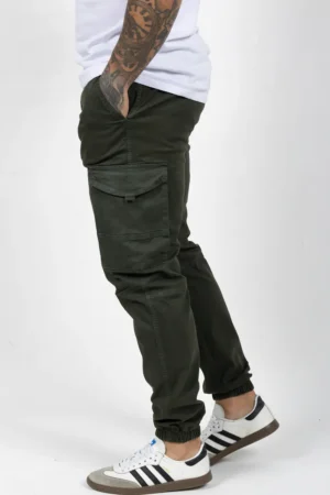 Alternative view of Pantalón de Hombre, Tipo Jogger Verde Militar