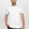 Camiseta Básica de Hombre, Slim Fit Cuello Redondo – 100% Algodón Premium. Beige
