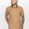 Camiseta Tipo Polo de Hombre, 65% poliéster 35% algodón. Arequipe Claro