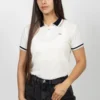 Camiseta Tipo Polo de Dama, 65% poliéster 35% algodón. Beige