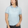 Camiseta Tipo Polo de Dama, 65% poliéster 35% algodón. Azul Claro