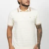 Polo regular fit tela con textura Beige