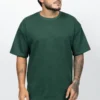Camiseta Oversize con textura Verde Pino