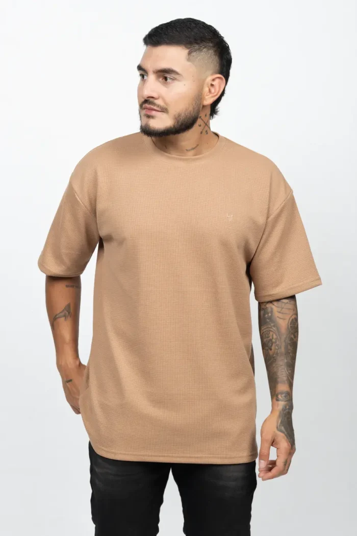 Camiseta Oversize con textura Caki
