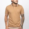 Polo regular fit tela con textura Caki