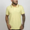 Camiseta Tipo Polo de Hombre, 65% poliéster 35% algodón. Amarillo