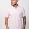 Camiseta Tipo Polo de Hombre, 65% poliéster 35% algodón. Rosado