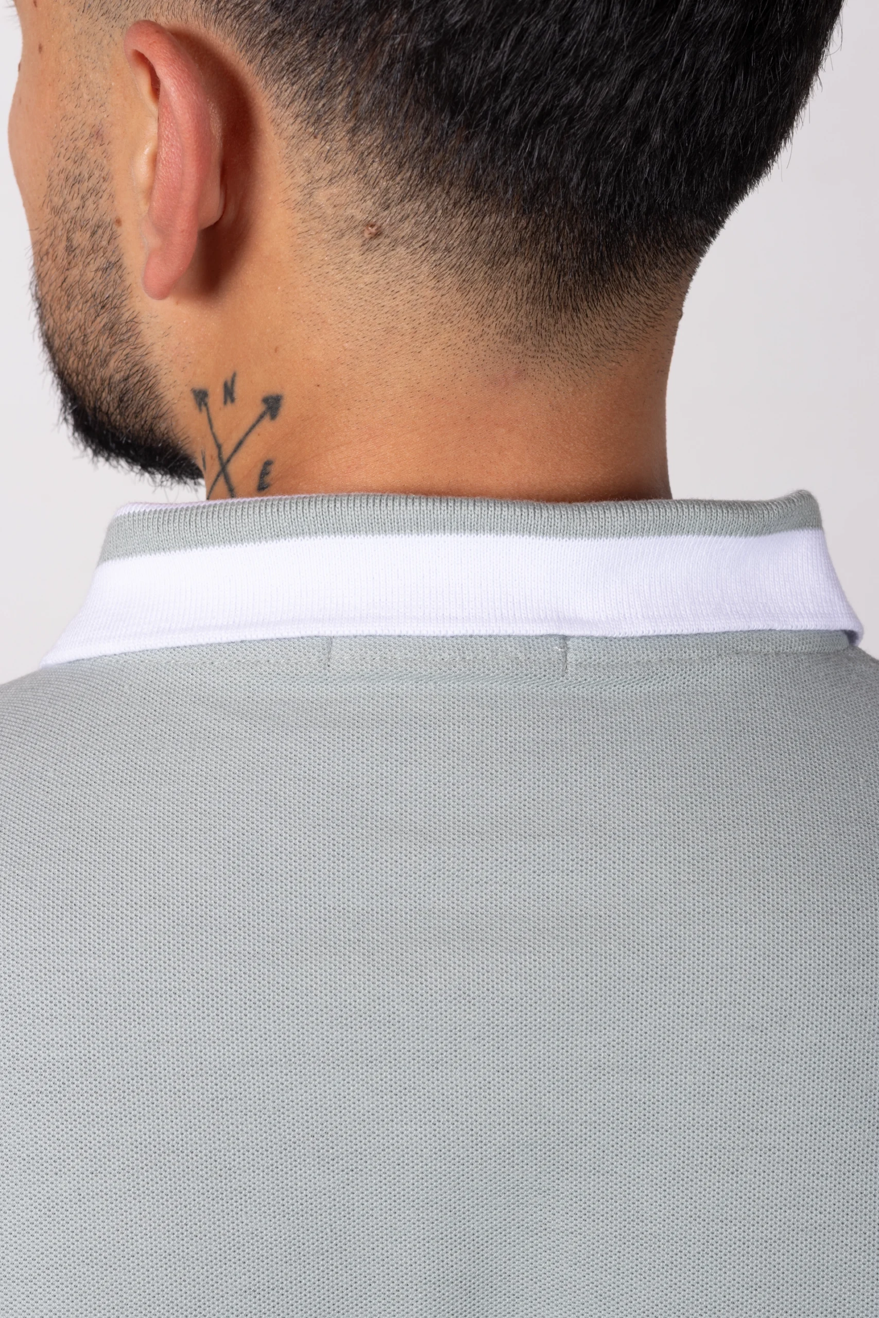 Camiseta Tipo Polo de Hombre, 65% poliéster 35% algodón. Verde Claro - Image 4