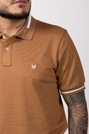 Alternative view of Camiseta de Hombre Tipo Polo, Classic Fit Manga Corta. Cuello Rayas. Arequipe