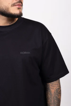 Alternative view of Camiseta Oversize de Hombre, Cuello Redondo – 100% Algodón. Blanco